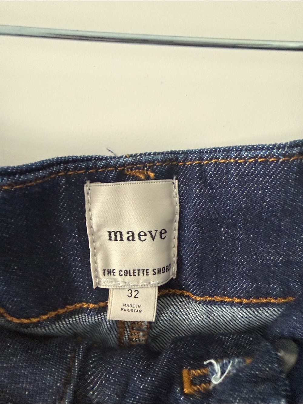 Anthropologie Dark Blue Denim High-Waist Pocket Shorts - Picture 2 of 9